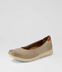 Women COB HILL Wedges|Flats-Lidia Ballet Light Tan Nubuck Flat Shoes