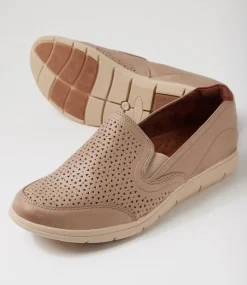 Women COB HILL Wedges|Flats-Lidia Slip On Light Tan Burnished Leather Flat Shoes