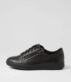 Women SUPERSOFT Comfort|Sneakers-Lillyz Black Leather Sneakers