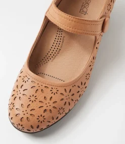 Women SUPERSOFT Comfort|Heels-Lindeal Dark Tan Leather Heels