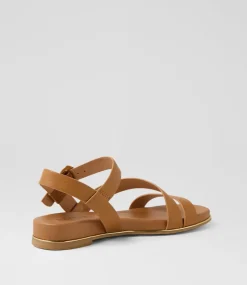Women SUPERSOFT Comfort|Flats-Lindi Dark Tan Leather Sandals