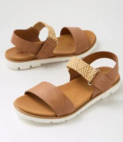 Women I LOVE BILLY Flats|Sandals-Lintee Tan Sandals