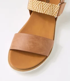 Women I LOVE BILLY Flats|Sandals-Lintee Tan Sandals