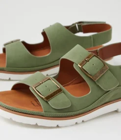 Women I LOVE BILLY Flats|Sandals-Lippert Khaki Sandals