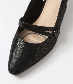Women SUPERSOFT Comfort|Heels-Lisshle2 Black Dot Suede Heels