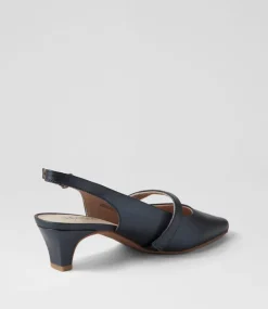Women SUPERSOFT Comfort|Heels-Lisshle2 Blue Metallic Leather Heels