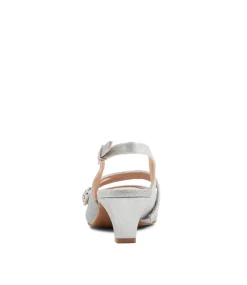Women SUPERSOFT Comfort|Heels-Lisshle2 Silver Suede Heels