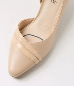 Women SUPERSOFT Comfort|Heels-Lizzis Nude Leather Patent Heels