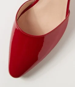 Women DIANA FERRARI Dress|Heels-Loctavia Deep Red Patent Leather Heels
