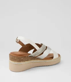Women I LOVE BILLY Heels|Sandals-Londyn White Silver Sandals