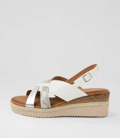 Women I LOVE BILLY Heels|Sandals-Londyn White Silver Sandals
