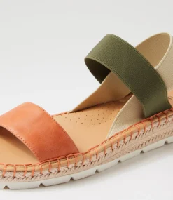 Women DIANA FERRARI Flats|Sandals-Loquat Autumn Multi Leather Elastic Sandals