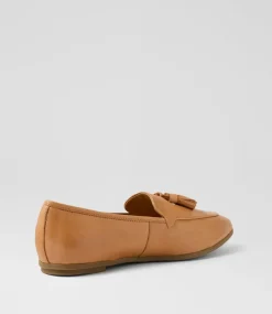 Women DIANA FERRARI Loafers|Flats-Lorrayne Dark Tan Leather Loafers
