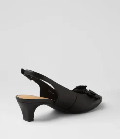 Women SUPERSOFT Heels-Lovei Black Leather Heels