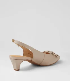 Women SUPERSOFT Comfort|Heels-Lovei Oatmilk Leather Heels