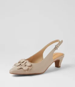 Women SUPERSOFT Comfort|Heels-Lovei Oatmilk Leather Heels