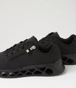 Women SUPERSOFT Comfort|Sneakers-Loveli Black Fabric Sneakers