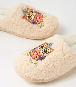 Women I LOVE BILLY Flats-Lowl Beige Multi Slippers
