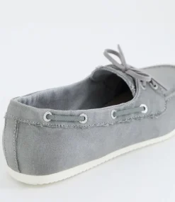 Women BLOWFISH Flats-Lowtide Fog Grey Canvas Flat Shoes