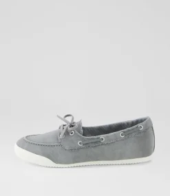Women BLOWFISH Flats-Lowtide Fog Grey Canvas Flat Shoes