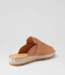 Women DIANA FERRARI Flats|Sandals-Lucern Dark Tan Leather Sandals