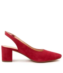 Women DIANA FERRARI Heels-LUCINE RED SUEDE