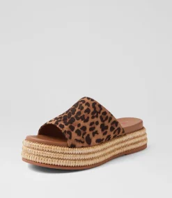 Women I LOVE BILLY Sandals-Lulu Leopard Microsuede Sandals