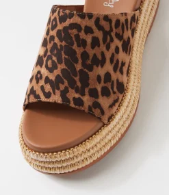 Women I LOVE BILLY Sandals-Lulu Leopard Microsuede Sandals