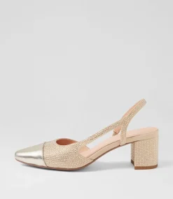 Women DIANA FERRARI Heels-Luxury Gold Multi Heels