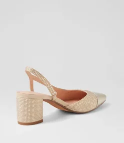 Women DIANA FERRARI Heels-Luxury Gold Multi Heels