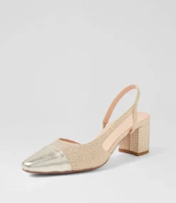 Women DIANA FERRARI Heels-Luxury Gold Multi Heels
