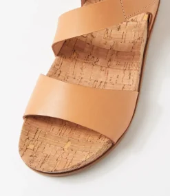 Women DIANA FERRARI Flats|Sandals-Lyony Tan Leather Sandals