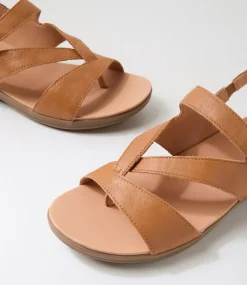 Women SUPERSOFT Sandals-Majesti Dark Tan Leather Sandals