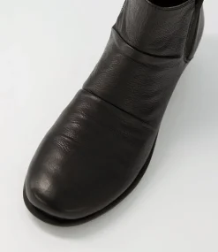 Women SUPERSOFT Boots|Comfort-Marcei Black Leather Ankle Boots