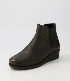 Women SUPERSOFT Boots|Comfort-Marcei Black Leather Ankle Boots