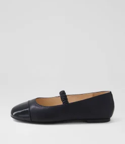 Women DIANA FERRARI Mary Janes|Flats-Marinea Black Patent Leather Flat Shoes