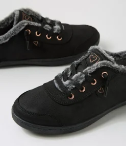Women I LOVE BILLY Sneakers-Marleen Black Nubuck Pu Sneakers
