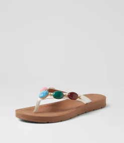Women I LOVE BILLY Flats|Sandals-Marsha White Sandals