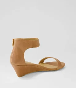 Women DIANA FERRARI Heels|Sandals-Marsya Tan Leather Sandals