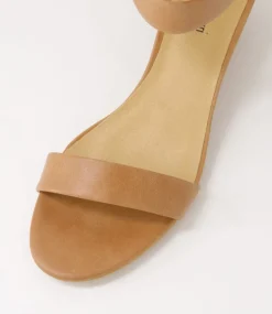 Women DIANA FERRARI Heels|Sandals-Marsya Tan Leather Sandals
