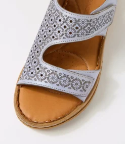 Women COLORADO Comfort|Flats-Martha Sky Leather Sandals