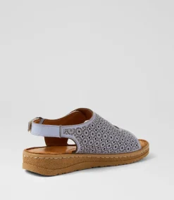 Women COLORADO Comfort|Flats-Martha Sky Leather Sandals