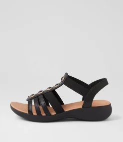 Women SUPERSOFT Comfort|Sandals-Mason Black Leather Sandals