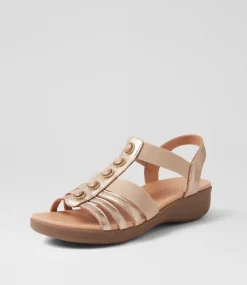 Women SUPERSOFT Comfort|Sandals-Mason Champagne Leather Sandals
