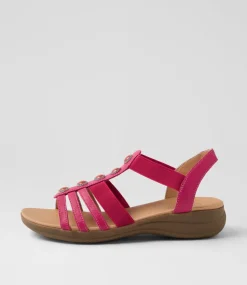 Women SUPERSOFT Comfort|Sandals-Mason Dark Fuchsia Gum Leather Sandals