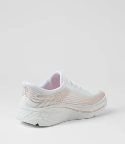 Women SKECHERS Sneakers-Max Cushioning Elite 2 White Rose Gold Textile Sneakers