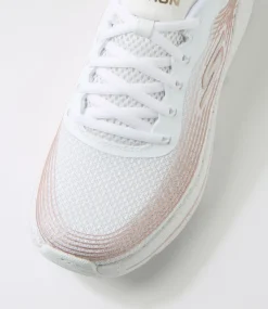 Women SKECHERS Sneakers-Max Cushioning Elite 2 White Rose Gold Textile Sneakers