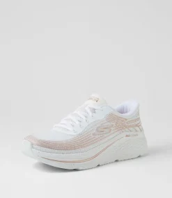 Women SKECHERS Sneakers-Max Cushioning Elite 2 White Rose Gold Textile Sneakers