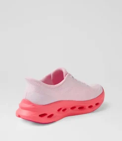 Women SKECHERS Sneakers-Max Cushioning Glide Step Light Pink Fabric Sneakers