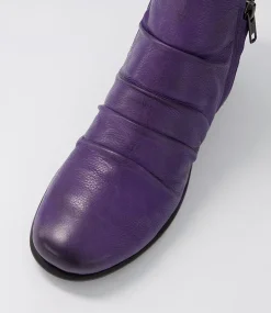 Women SUPERSOFT Boots|Comfort-Maxie Light Purple Leather Ankle Boots